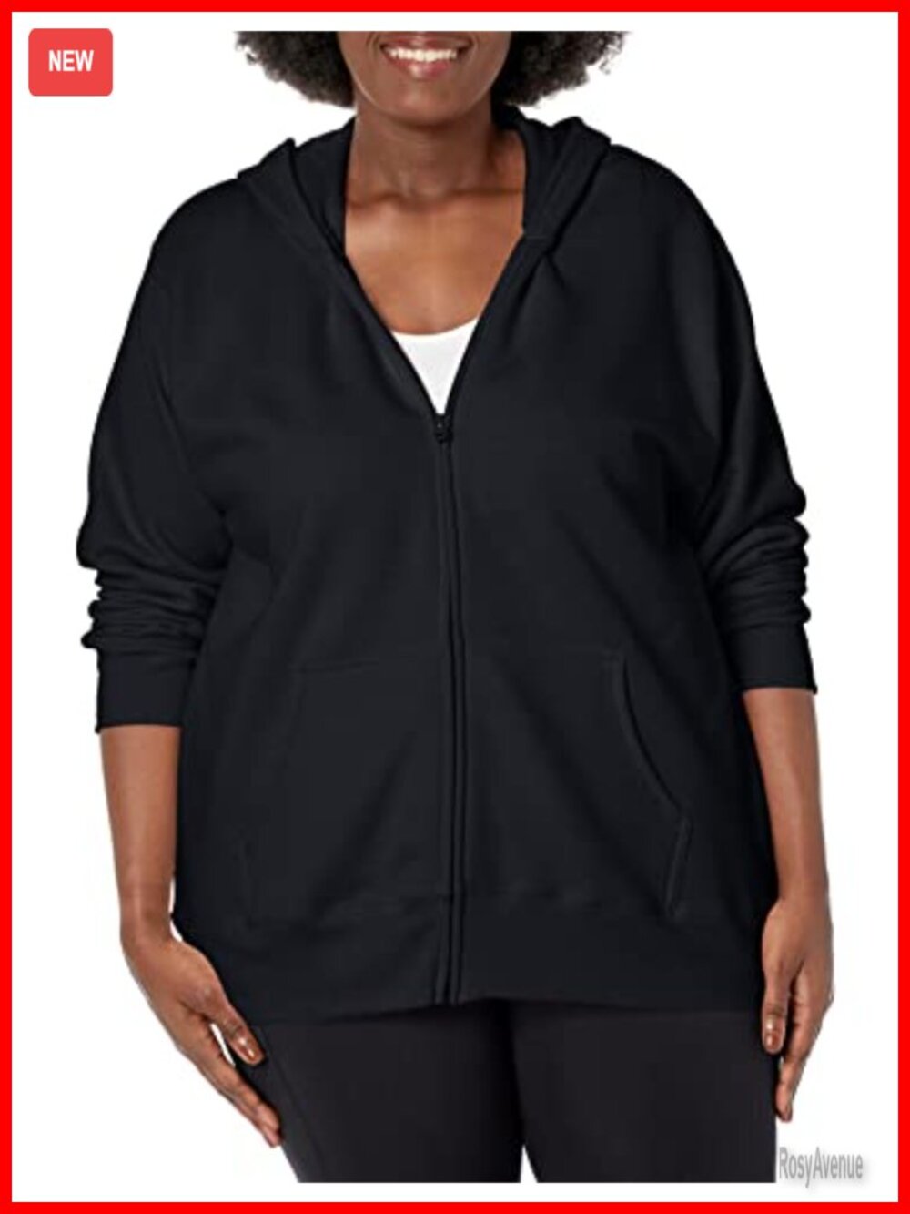 Zip-up Fleece Hoodie Plus Size Ecosmart Hooded Sweatshirt